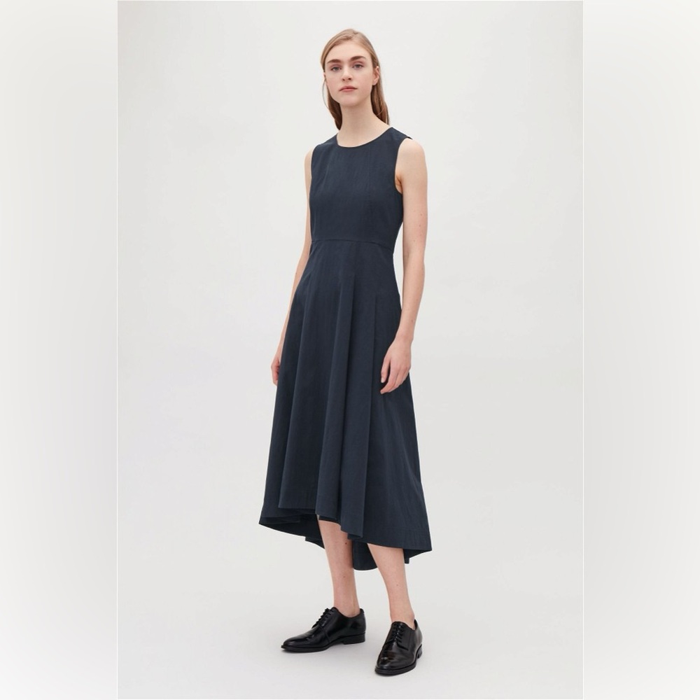 COS waisted dress with pleats